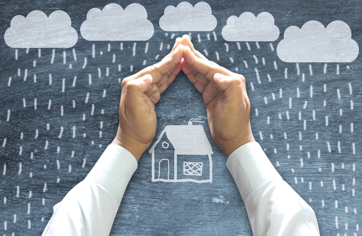 Homewner protecting the house in Fort Myers, FL as insurance 