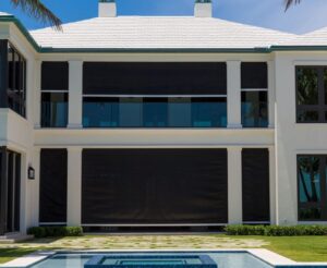Storm Smart Storm Catcher Screens Modern home with roll down screens