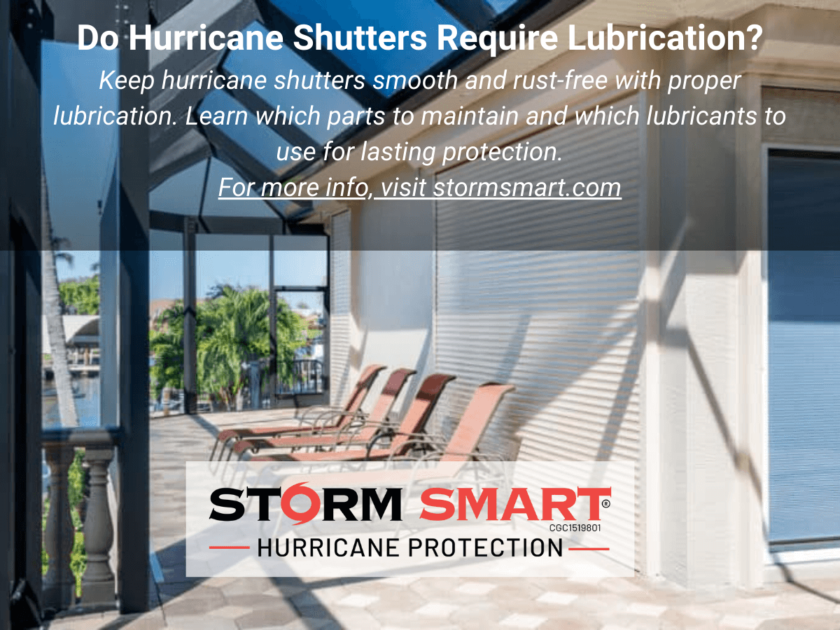 Do Hurricane Shutters Require Lubrication?
